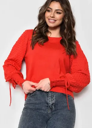 Стильний светр зі шнурівкою на рукавах