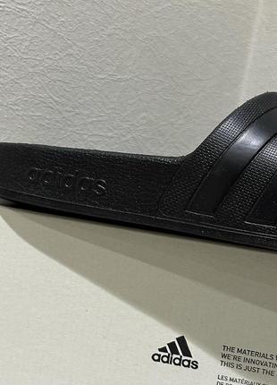 Тапки adidas adilette aqua оригинал сланцы шлепанцы новые черные3 фото