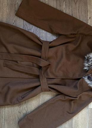 Max mara studio шерстяне пальто, вовна, хутро6 фото