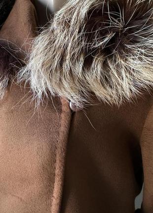 Max mara studio шерстяне пальто, вовна, хутро5 фото