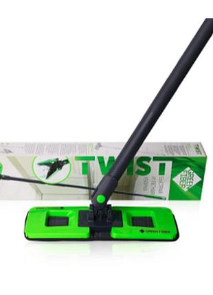 Набір: швабра з віджимом + відро складне green fiber greenway