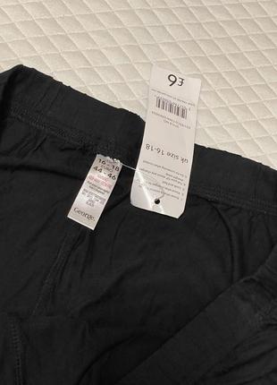 Стрейчевые легкие брюки для сна и отдыха большого размера черного цвета выполнены из мягкого трика5 фото