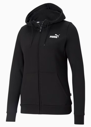 Чорне жіноче зіп-худі puma essentials full-zip women’‎s hoodie нове оригінал з сша