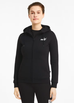 Черное женское зип-худи puma essentials full-zip women’‎s hoodie новое оригинал из сша3 фото