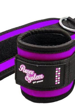 Манжети на щиколотку power system ps-3450 ankle strap gym babe purple1 фото