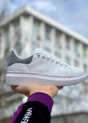 Alexander mcqueen oversized sneakers white grey 🆕 жіночі кросівки маквин 🆕 білий/сірий6 фото
