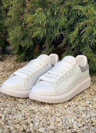 Alexander mcqueen oversized sneakers white grey 🆕 жіночі кросівки маквин 🆕 білий/сірий1 фото