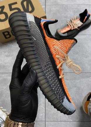 Adidas yeezy boost 350 orange reflect 🆕 чоловічі кросівки адідас 🆕 чорні/помаранчеві