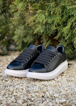 Alexander mcqueen oversized sneakers black white 🆕 жіночі кросівки маквин 🆕 білий/чорний