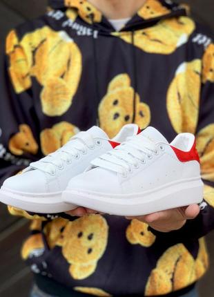 Alexander mcqueen oversized sneakers white red 🆕 жіночі кросівки маквин 🆕 білий/червоний2 фото