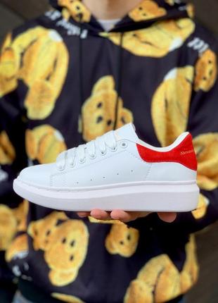 Alexander mcqueen oversized sneakers white red 🆕 жіночі кросівки маквин 🆕 білий/червоний4 фото