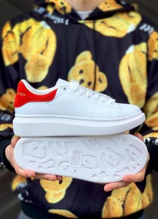 Alexander mcqueen oversized sneakers white red 🆕 жіночі кросівки маквин 🆕 білий/червоний3 фото