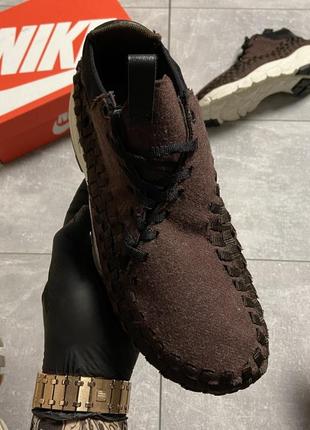 Nike footscape woven suede brown 🆕 мужские кроссовки найк 🆕 коричневые5 фото