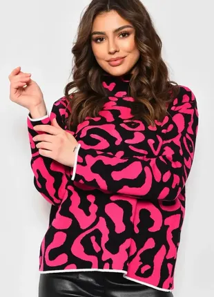 Стильный свитер из ангоры с принтом