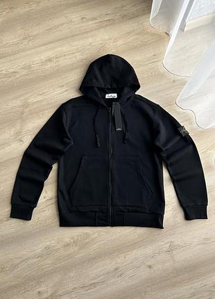 Толстовка stone island чоловіча худі кофта зіпка