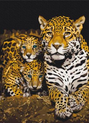 Картина за номерами нічні леопарди