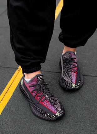 Adidas yeezy boost 350 🆕 женские кроссовки адидас изи 🆕 черный/красный2 фото