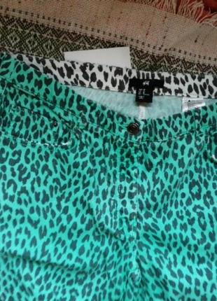 Джинси леопард кольоровий