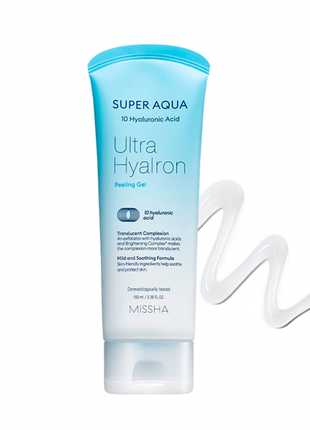 Гель-пілінг з гіалуронової кислотою missha super aqua ultra hyalron peeling gel 100 ml