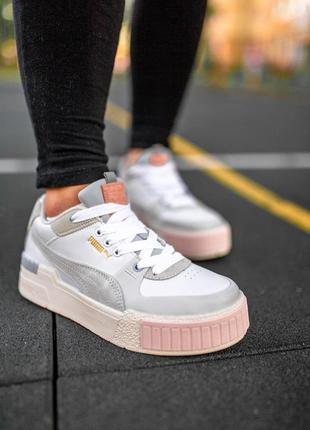 Puma cali sport mix white/pink🆕 женские кроссовки пума🆕 белый/розовый