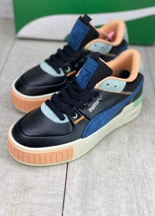 Puma cali sport 🆕 женские кроссовки пума кайли 🆕 черные с синим7 фото