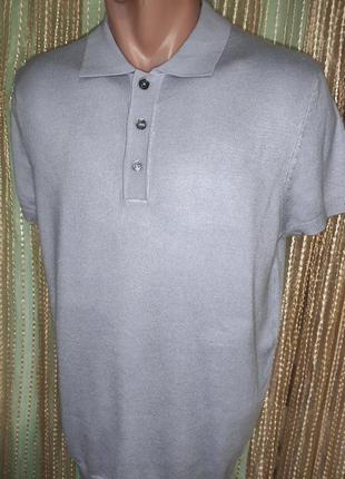 Стильная фирменная нарядная футболка тенниска кофта поло катон шелк бренд.zara.c-м7 фото