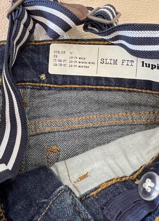 Джинси на підтяжках 1.5-2 роки ріст 92, джинсы, стан нових4 фото