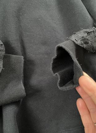 Шикарный черный свитшот с обьемными  рукавами ,zara,p.s-l5 фото