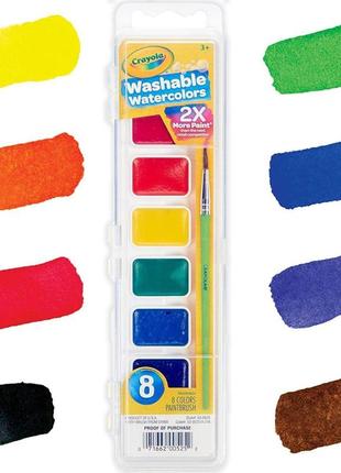 Мийні акварельні фарби від crayola. washable watercolors