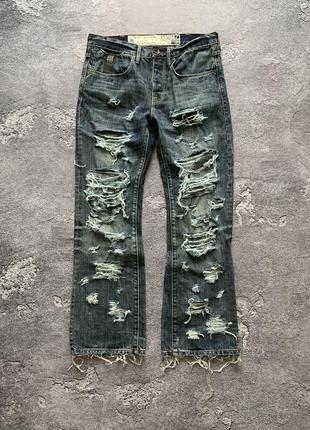 Archive fashion torn jeans streetwear y2k sk8 vintage archive punk gothic opium avant  merch affliction  new rock