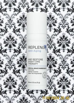 Інтенсивний антивіковий нічний крем replenix anti-aging age restore nighttime therapy