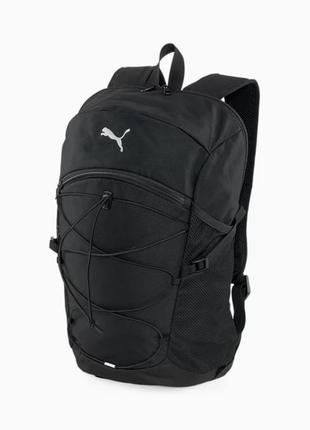 Рюкзак спортивний puma plus pro backpack 079521 01 (чорний, м'які ремені, об'єм 21 літр, бренд пуму)