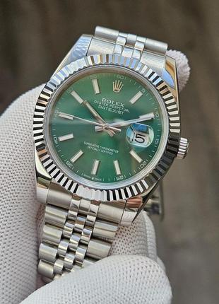 Механічний годинник з автопідзаводом rolex datejust green