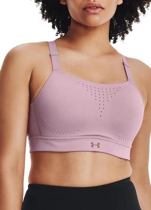 Under armour women's rush high - mauve pink топ-бюстгальтер