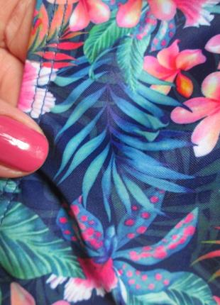 Шикарный раздельный купальник в тропический цветочный принт с пуш ап primark9 фото
