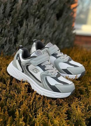 Кроссовки кожа+сетка