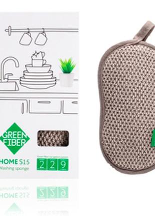 Файбер для миття посуду серії green fiber home s15 greenway. розміри: 15,5 х 9 см