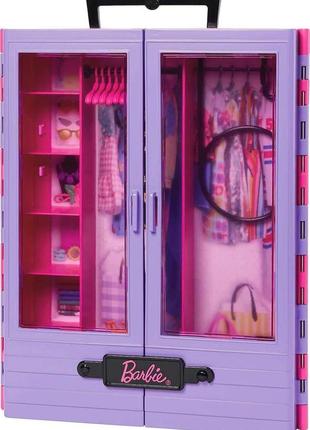 Лялька та ігровий набір barbie fashionistas, чудова шафа з одягом барбі2 фото
