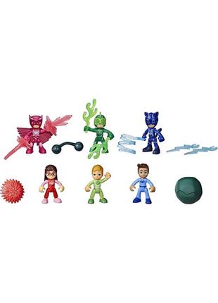 Набір із 6 фігурок та 11 аксесуарів pj masks nighttime heroes