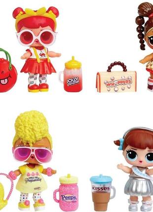 Lol surpriseloves mini sweets dolls 4-pack, 32 сюрпризи на тему цукерок5 фото