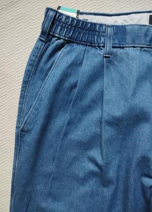 Крутые брюки чинос под джинс цвета индиго blue harbour m&s3 фото