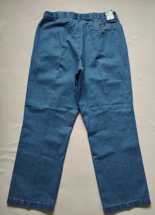 Крутые брюки чинос под джинс цвета индиго blue harbour m&s2 фото