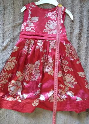 Платье в китайском стиле цветы роза красное