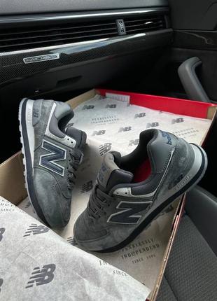 New balance 574 dark grey6 фото