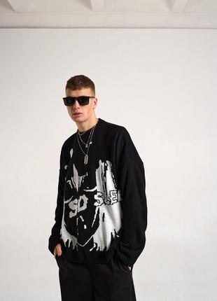 Свитер оверсайз мужской ogonpushka sosleep черный