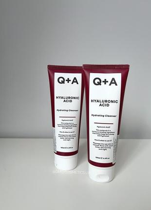 Увлажняющий очищающий гель для лица с гиалуроновой кислотой q+a