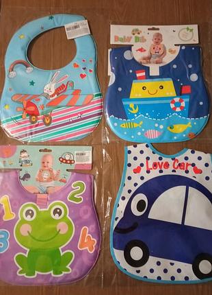 Слюнявчики многоразовые клеёнчатые