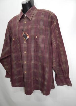 Чоловіча тепла сорочка з довгим рукавом khaki's р.54-56 110rtx (тільки в зазначеному розмірі, 1 шт.)4 фото