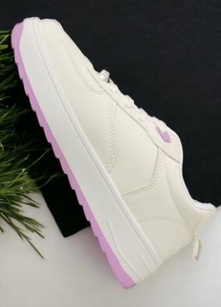 Дитячі кросівки "fio" білі з фіолетовим8 фото
