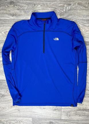 The north face polartec кофта long sleeve xl размер синяя оригинал